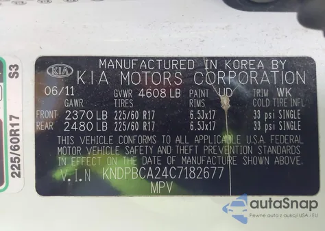 2012 Kia Sportage Lx from USA, damaged, VIN KNDPBCA24C7182677